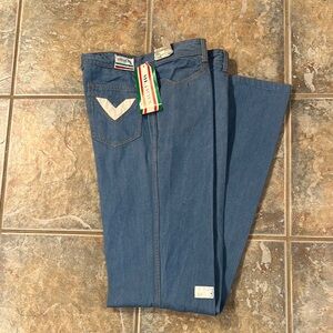 New dead‎ stock vintage 1970 STE. LVCIEN 100% cotton pre washed 36x36 Mens flare